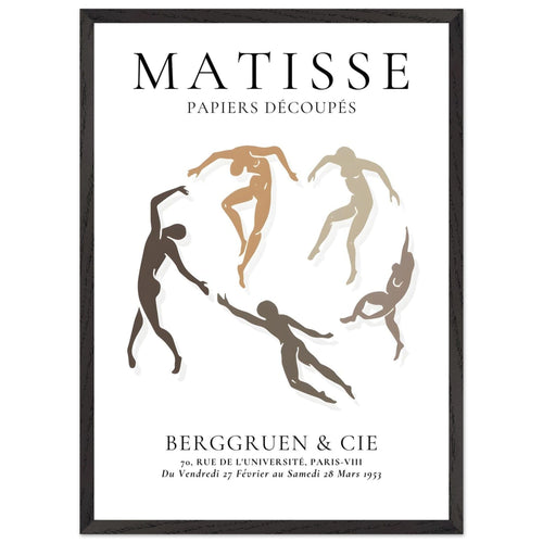 Artfulprints Poster met Lijst Matisse – The human ring I   - 50x70 cm - Meerkleurig