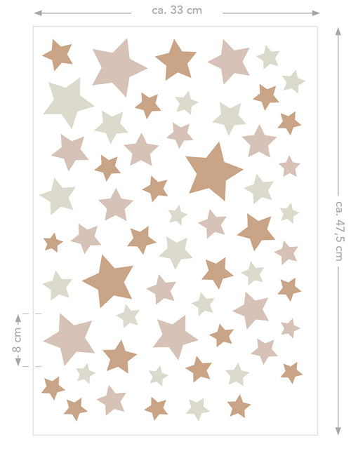 ESTAhome muursticker sterrenhemel zandkleurig en terracotta - 33 x 47.5 cm - 156121