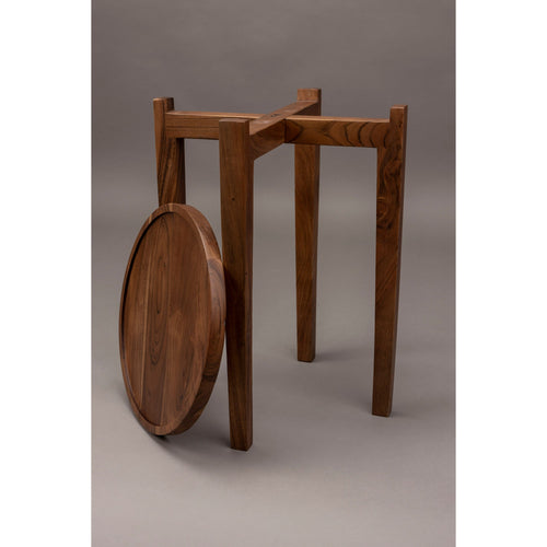 Dutchbone Shane Bijzettafel Rond 40 cm Acaciahout - Bruin - vtwonen shop