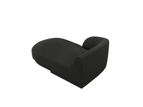Micadoni linker meridiaan Miley 2-zits, boucle zwart - 156x90x70cm