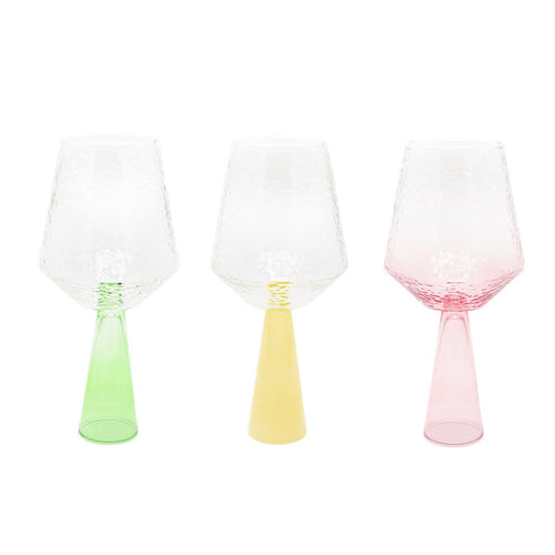 Brût Homeware wijnglas Claude - geel topaas - set van 2 - vtwonen shop