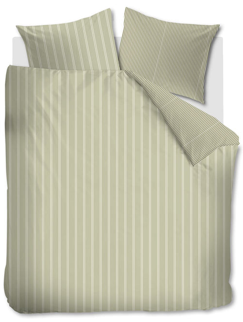 vtwonen Dekbedovertrek Mini Stripe - 240 x 220 cm - Groen