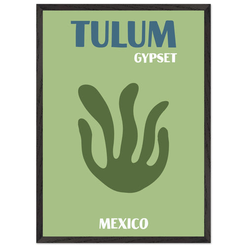 Artfulprints Poster met Lijst Mexico - Tulum Gypset   - 50x70 cm - Groen