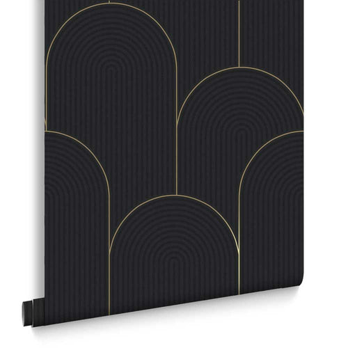 Graham & Brown vliesbehang Lancet Black & Gold - zwart - vtwonen shop