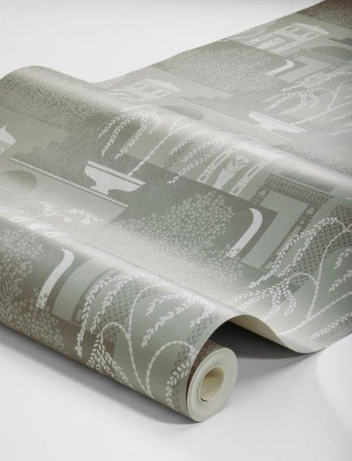 Borastapeter behang mediterrane huisjes groen - 53 cm x 10.05 m - 660853