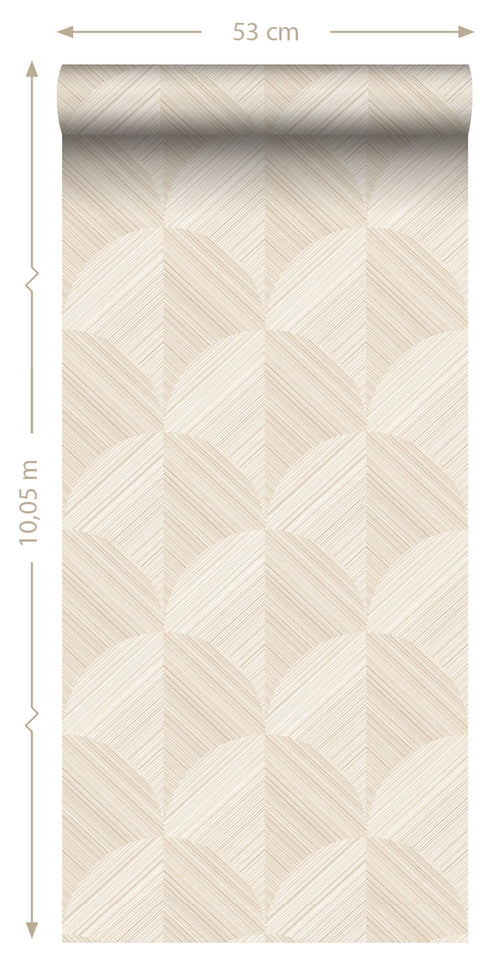 Origin Wallcoverings behang 3D-motief lichtbeige - 0.53 x 10.05 m - 347935 - vtwonen shop