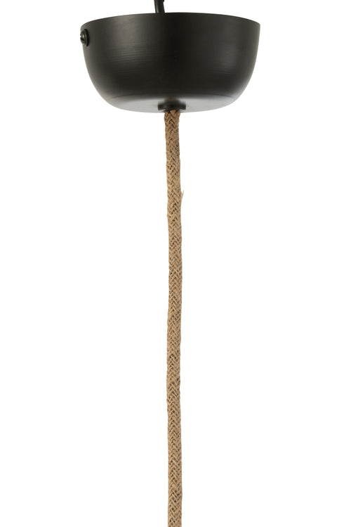 J-Line hanglamp Bol Bananenbladeren  - jute - naturel - small - vtwonen shop