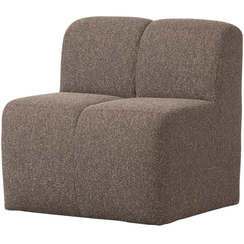 WOOOD eetbankje 84cm met rugleuning Mojo - Bouclé - Bruin Melange - vtwonen shop