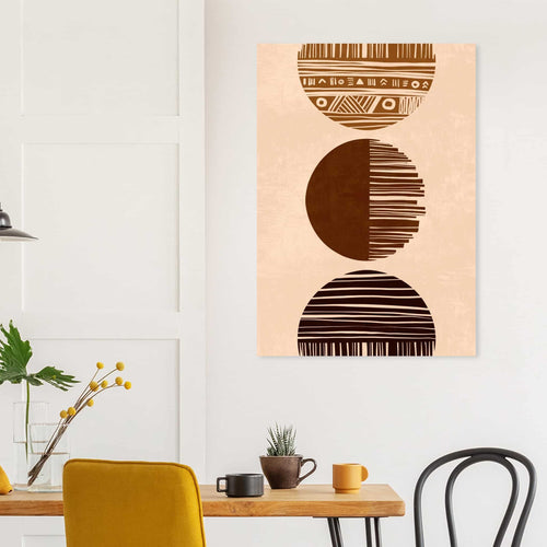 Artfulprints Poster Boho – Sun phases   - 50x70 cm - Bruin