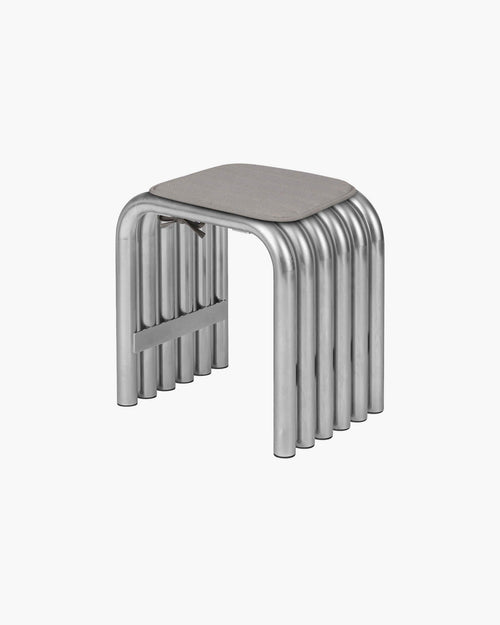 noo.ma Nokk Stool Cushion buitenkussen Light Grey 33x29,5x1 cm