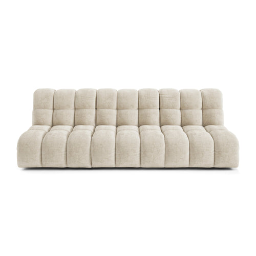 Premium Interiors - Bank SEVEN - gewaafd fluweel beige 243cm