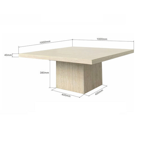 Kare Design Salontafel Travertino 100x100cm