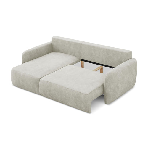 LaMiaSofa hoekbank links Corle - chenille stof - parel - 207x148x86