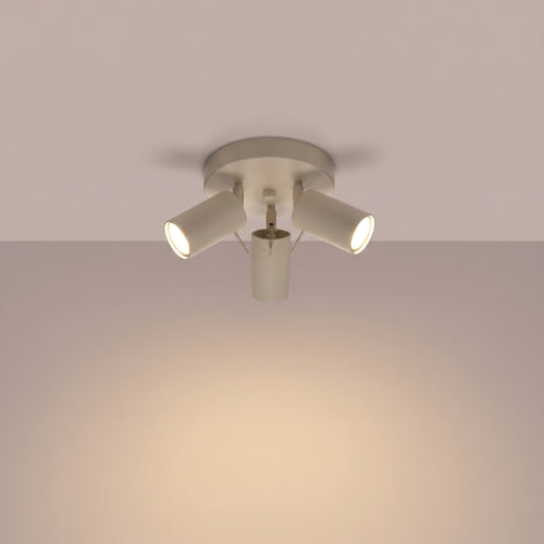 Sollux Lighting Plafondlamp RING 3P taupe - 25,7x25,7x14,5cm