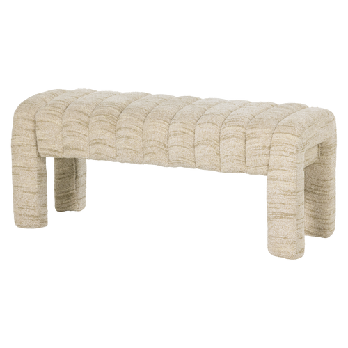 WOOOD bankje gestoffeerd Frex - Bouclé - Naturel - 48x110x43