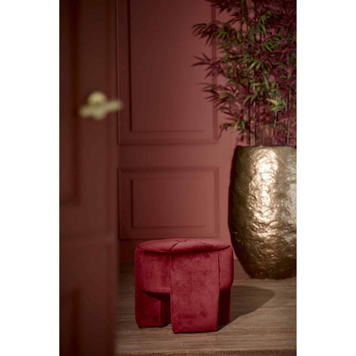 Light & Living poef Batoemi - rood - Ø51cm