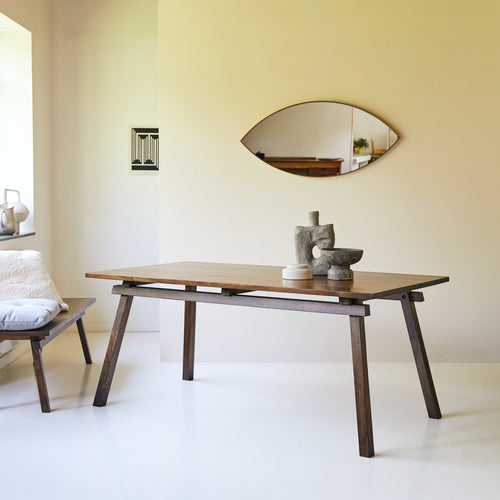 Tikamoon Eettafel van massief mangohout voor 6/8 personen - Bruin - vtwonen shop