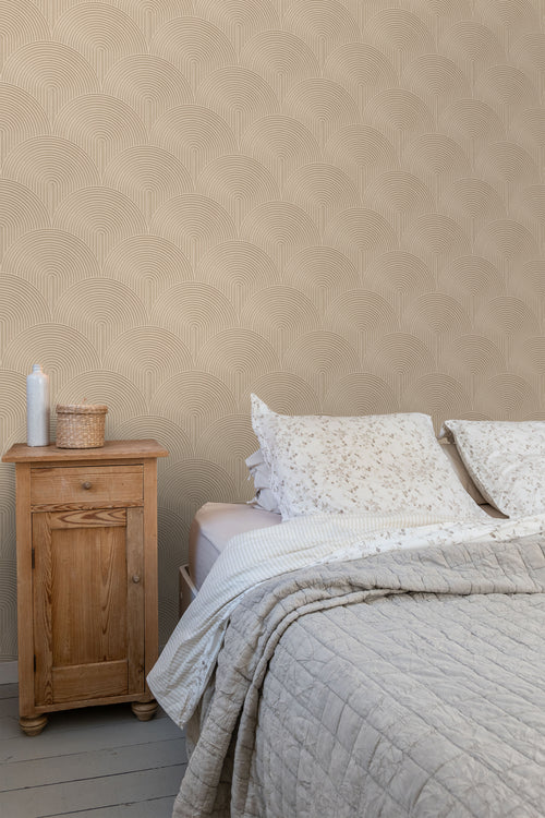 ESTAhome behang 3D-motief donker beige - 50 x 900 cm - 131102 - vtwonen shop