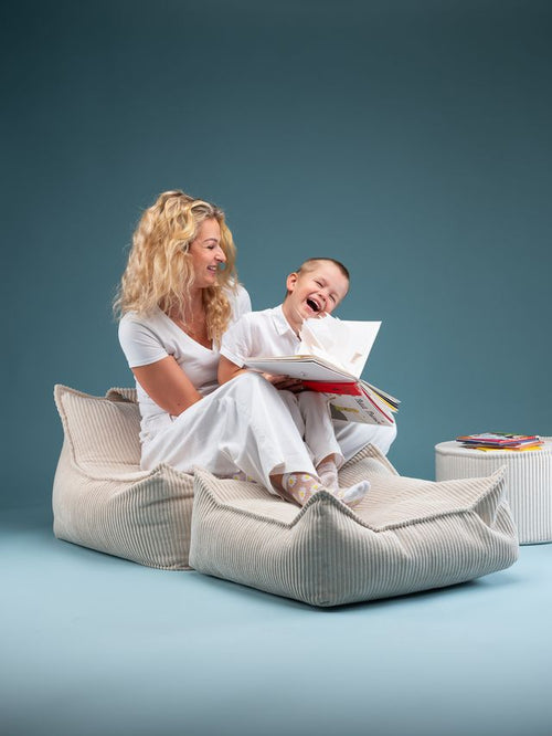 Wigiwama Vierkante Poef - Wit - vtwonen shop