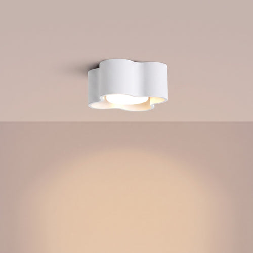 Sollux Lighting Plafondlamp OVIO 1 wit Gx53 - 12x12x6cm