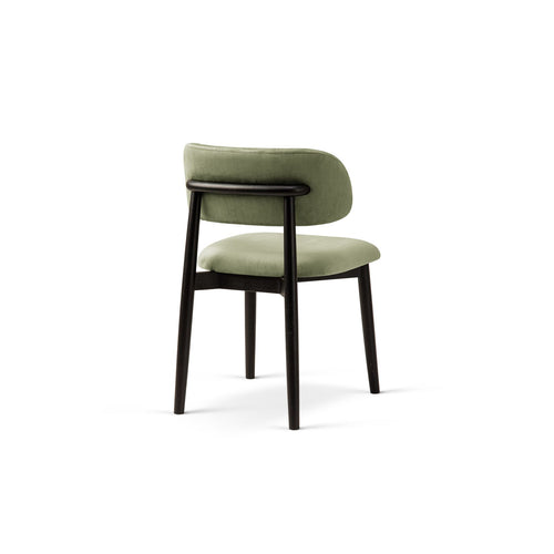 Set van 2 fluwelen stoelen Evan flueel groente - 51x49.5x77cm