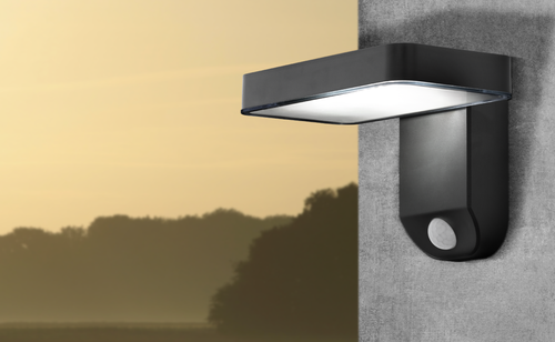 EGLO solar wandlamp buiten Pastion - sensor - led - 18 cm - zwart - vtwonen shop