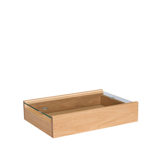 Hübsch vitrine Senri - glas/mdf/eikenfineer/eikenhout - 42x30xh9cm