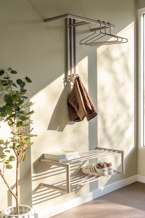 Spinder Design kapstok Senza 1 - Silky Taupe - 2 haken
