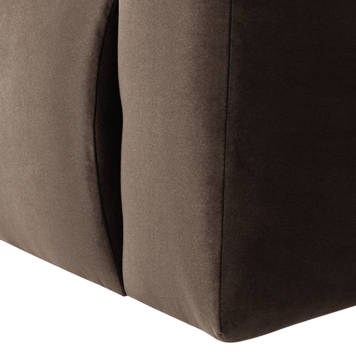 WOOOD 1-zits bank arm rechts Mojo Base - Velvet - Bruin - 74x105x97