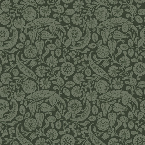 ESTAhome behang bloemmotief donkergroen - 53 cm x 10.05 m - 139787 - vtwonen shop