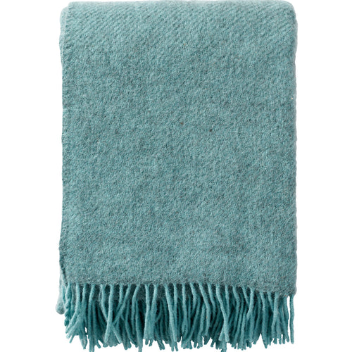 Klippan 100% wollen deken - Gotland - turqoise- 130x200cm - vtwonen shop