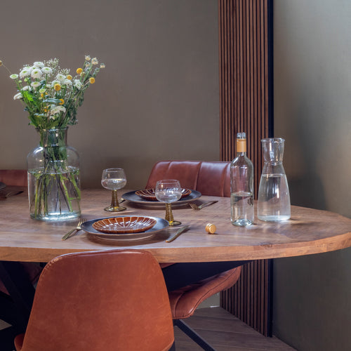 Giga Meubel Eettafel Mansour - Naturel Hout - 180x100x76cm