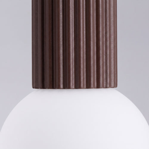 Sollux Lighting Plafondlamp HALO bruin IP44 - 12x12x21cm
