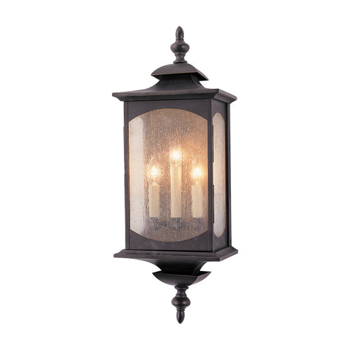 Market Square Feiss Outdoor 3-lichts wandlamp olie gewreven brons IP44