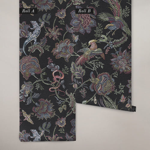 Graham & Brown Vliesbehang - Eternal Weave Black (set van 2)