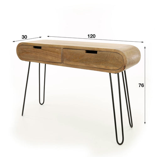 Duverger® sidetable Rounded - mangohout - zandkleur - vtwonen shop