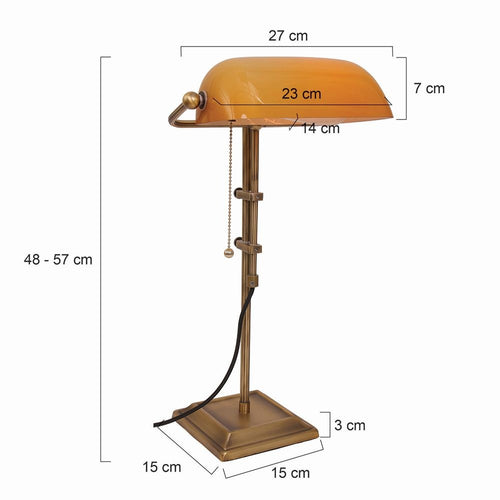 Steinhauer tafellamp ancilla - 1 lichts - 27x 57 cm - brons