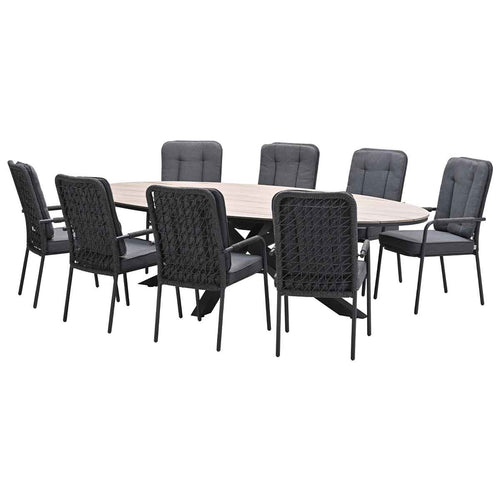 Garden Impressions tuinset Aleria - Tulli - Napoli sand - 280x140x75 cm - 9-delig