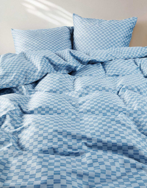 Marc O'Polo Svea dekbedovertrek - Tweepersoons – 200x200/220 cm - Calm blue