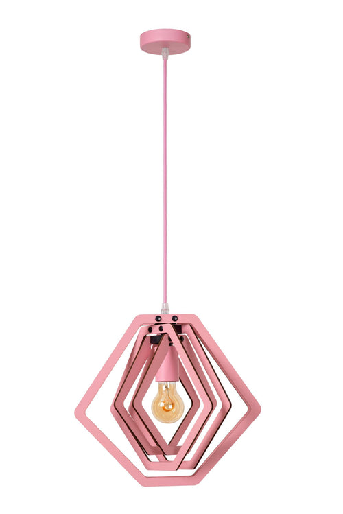 Lucide hanglamp MAURO - 1xE27 - Roze - vtwonen shop