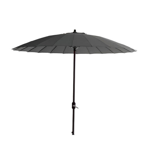 Garden Impressions stokparasol Manilla d grijs Ø250 cm met 40kg Eureka voet en hoes
