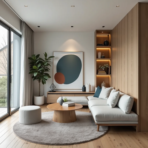 Mrcarpet vloerkleed Fluffy - beige - Ø 120 cm