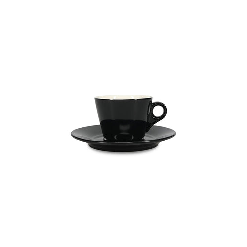 Bonbistro - Schotel 15,5cm voor kop 16cl en kop 20,5cl zwart Barista - Set van 6 - vtwonen shop