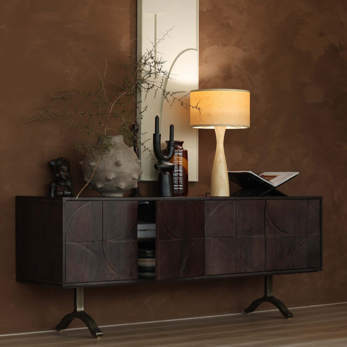 WOOOD dressoir Draw - Mangohout - Walnoot - 70x180x40 - vtwonen shop