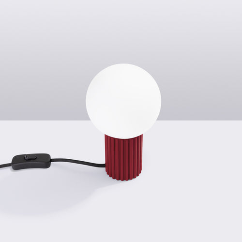 Sollux Lighting Tafellamp HALO bordeaux - 12x12x19cm