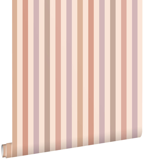 ESTAhome behang strepen paars en roze - 50 x 900 cm - 132257
