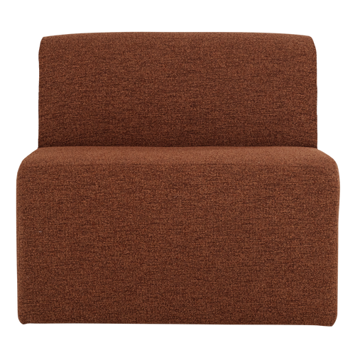 WOOOD 1-zits bank Mojo Base - Bouclé - Roestbruin Melange - 74x84x97