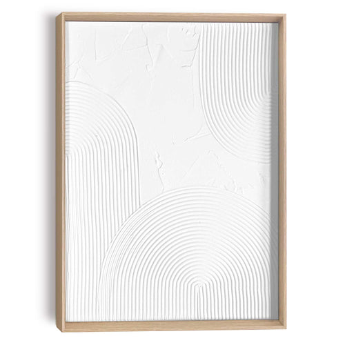 Reinders Thin Comb White schilderij 3d art -  wit - woonkamer - 40x30cm