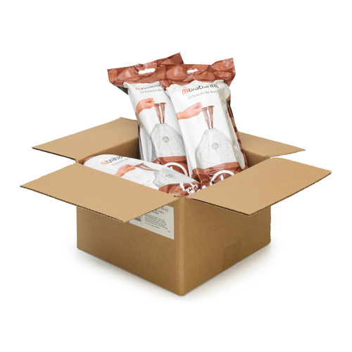 Brabantia PerfectFit afvalzak, code L, 40-45 liter, 120 stuks, set van 6 rollen - White