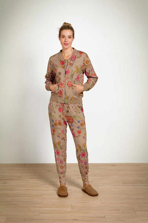 Pip Studio - Nicos Vest met Rits Dames - Coco Flower - Zand - XS - vtwonen shop